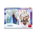 Puzzle 2 in 1 - Anna si Elsa (2 x 77 piese) PlayLearn Toys, Dino