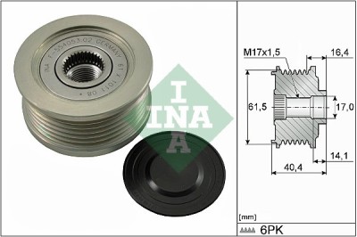 INA 535 0115 10 Sistem roata libera, generator foto
