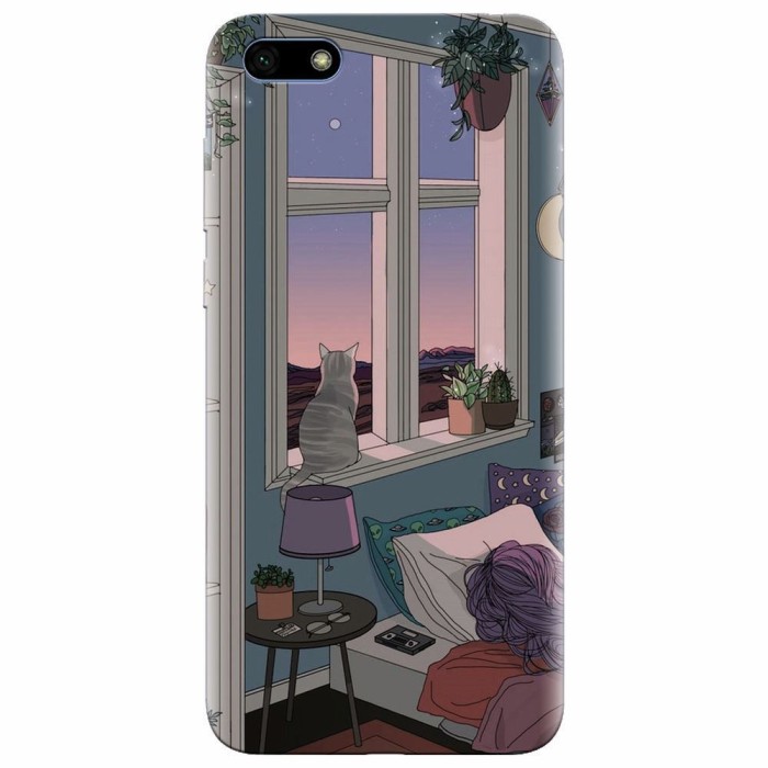 Husa silicon pentru Huawei Y5 Prime 2018, Girl Room