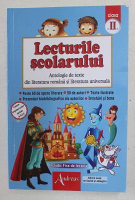 LECTURILE SCOLARULUI - ANTOLOGIE DE TEXTE DIN LITERATURA ROMANA SI LITERATURA UNIVERSALA , CLASA A - II -A de LUMINITA DRAGHICI , 2021 foto