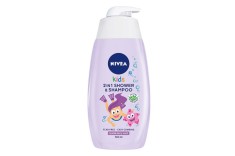 Gel de dus si sampon Nivea Kids, 2in1, pentru corp, fata si par, cu aroma magica de fructe de padure, 500 ml foto