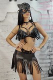 K844-1 Set 3 piese costumatie fetish din piele - Cat Woman