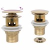 VidaXL Ventil scurgere push, funcție de preaplin, auriu 6,4x6,4x9,1 cm