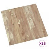 Cumpara ieftin Placi de pardoseala autoadezive, 55 buc., maro, PVC, 5,11 m&sup2;