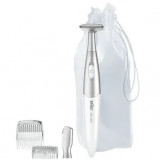 Trimmer Braun Silk-épil FG1100 3 in 1, 4 accesorii, Saculet pentru voiaj, Roz