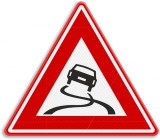 Semn de circulatie pentru drum alunecos