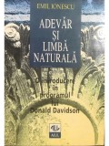 Emil Ionescu - Adevar si limba naturala (Editia: 1997)