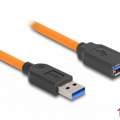 Cablu prelungitor USB 3.1-A pentru tethered shooting T-M 1m Orange, Delock 87963