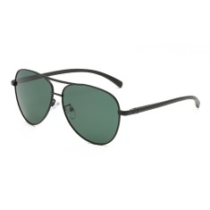 Ochelari aviator polarizati barbati Techsuit, negru-verde, 2150 foto