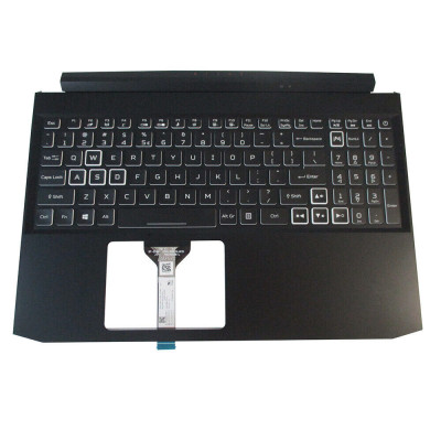 Carcasa superioara cu tastatura palmrest Laptop, Acer, Nitro 5 AN515-45, AN515-57, 6B.QBCN2.001, iluminata RGB, layout US foto