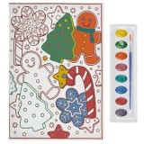 Canvas Craciun A4 cu Model Om de Turta Dulce și Acuarele, CMCLASS