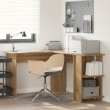 vidaXL Birou colțar din stejar artisan Stejar artisan Plăci aglomerate