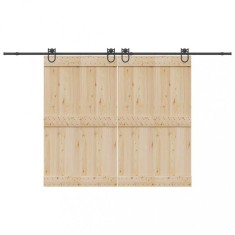 Gossi set feronerie pentru usi glisante, negru, 366 cm, otel