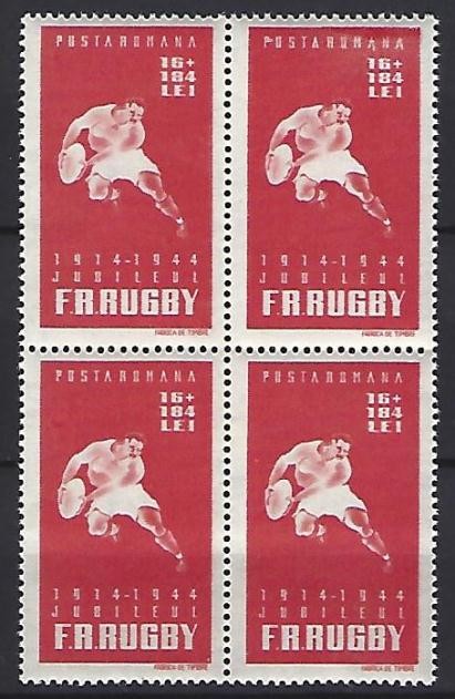 Romania 1944 - Lp 164 - 30 de ani de la infintarea Federatiei Romane de Rugby - bloc de 4 - MNH***