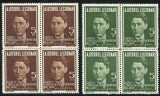1940 , ROMANIA , AJUTORUL LEGIONAR , BLOCURI DE 4 TIMBRE , MNH