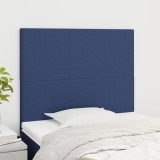 VidaXL Tăblii de pat, 2 buc, albastru, 90x5x78/88 cm, textil