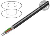 Cablu 4x22AWG litat Cu neecranat PVC crom 305m CPR: Eca 300V
