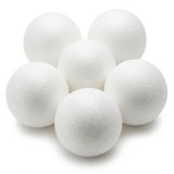 Accesorii creatie - polistiren - sfera, alb, 6cm, set 6 buc, Colorarte