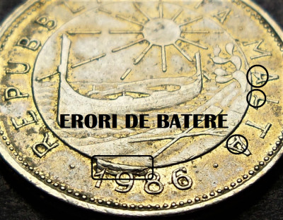 Moneda exotica 25 CENTI - MALTA, anul 1986 *cod 1997 - ERORI BATERE! foto