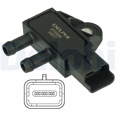 DELPHI DPS00006 Senzor, presiune gaze evacuare foto