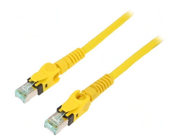 Cablu Patch S/FTP Cat6a Galben 3m 27AWG