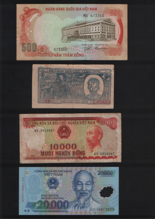 Set 18 bancnote Vietnam, cateva rare
