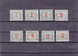 Emisiunea Debretin 1919 lot 8 timbre porto cu sursarj oval nestampilate, Istorie, Nestampilat