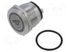 Comutator anti-vandalism E-SWITCH PVHC7 SPST 20A 250VAC IP67 LED albastru