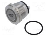 Comutator anti-vandalism E-SWITCH PVHC7 SPST 20A 250VAC IP67 LED albastru