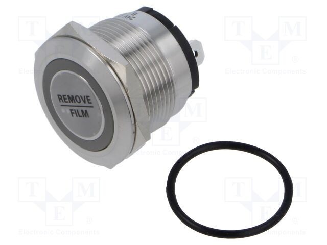 Comutator anti-vandalism E-SWITCH PVHC7 SPST 20A 250VAC IP67 LED albastru