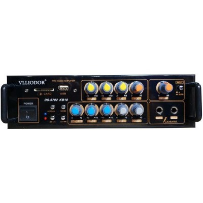 Amplificator profesional tip statie 2 x 60 W cu Bluetooth si Radio FM foto