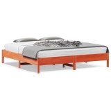 VidaXL Cadru de pat fără saltea, maro ceruit 200x200 cm lemn masiv pin