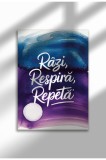 Poster p&acirc;nză ne&icirc;nrămat cu citat rom&acirc;nesc - Imprimeu digital - Razi și Respira | A4 (21 x 29.7 cm)
