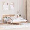 VidaXL Cadru de pat Maro 135 x 190 cm Lemn masiv de pin 872197
