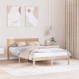 VidaXL Cadru de Pat din Lemn de Pin Natural 140 x 190 cm Durabil