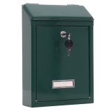 Cutie postala pentru interior / exterior Burg Wachter Favor, tabla de otel, verde, 21 x 30 x 6 cm