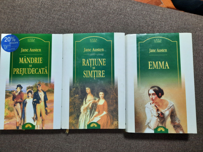 JANE AUSTEN RATIUNE SI SIMTIRE/EMMA/MANDRIE SI PREJUDECATA 3 VOL LUX LEDA