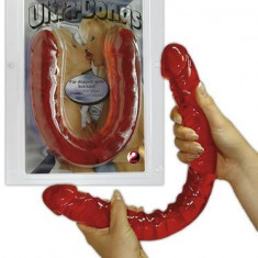 Dildo Dublu Ultra-dong, Rosu, 43 cm