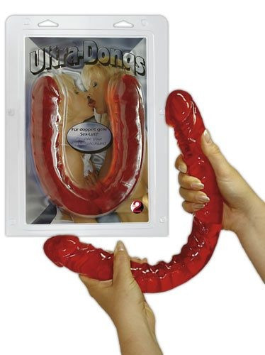 Dildo Dublu Ultra-dong, Rosu, 43 cm