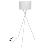 Lampă de podea cu suport, alb, 139 cm