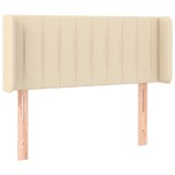 Cumpara ieftin Tablie de pat cu aripioare crem 93x16x78/88 cm textil