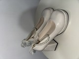 Pantofi eleganți de seară / ocazie cu toc gros și baretă cu perle, mărimea 40