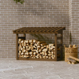 Rastel lemne de foc, maro miere, 108x64,5x78 cm, lemn masiv pin, vidaXL