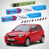 Cumpara ieftin Ștergătoare Mazda 2 DY 2003-2005 | Set Față și Spate Flat Premium &ndash; TeamCar&reg;