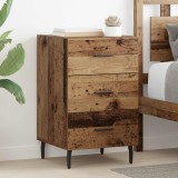 vidaXL Dulap de noapte Lemn vechi 40 x 40 x 66 cm Lemn compozit 882134