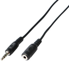 Poss Cablu Audio Jack M/F 3M 3.5MM Negru PSAUD17