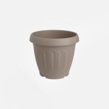 Ghiveci Plastic Rotunde Mocca cu Model Reliefat, CMCLASS