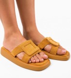 Cumpara ieftin Papuci dama Merlin Camel