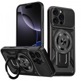 Husa pentru Apple iPhone 16 Pro, Techsuit, RuggedCam, Neagra