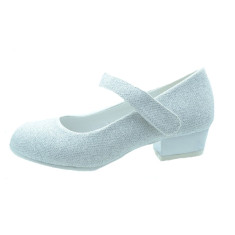 Pantofi cu toc pentru fetite Miss Q YA2300-3, Argintiu foto